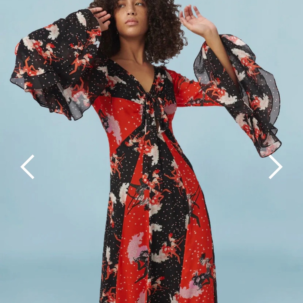 DVF Selena Chiffon “Dancers” Dress